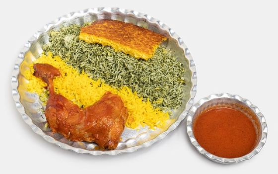 باقالی پلو با مرغ