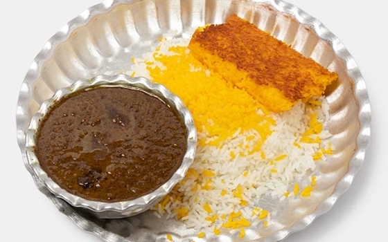 چلو خورشت فسنجان با گوشت