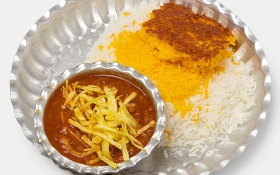 چلو خورشت قیمه سیب زمینی