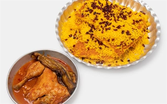 ته چین با مرغ ران یا سینه